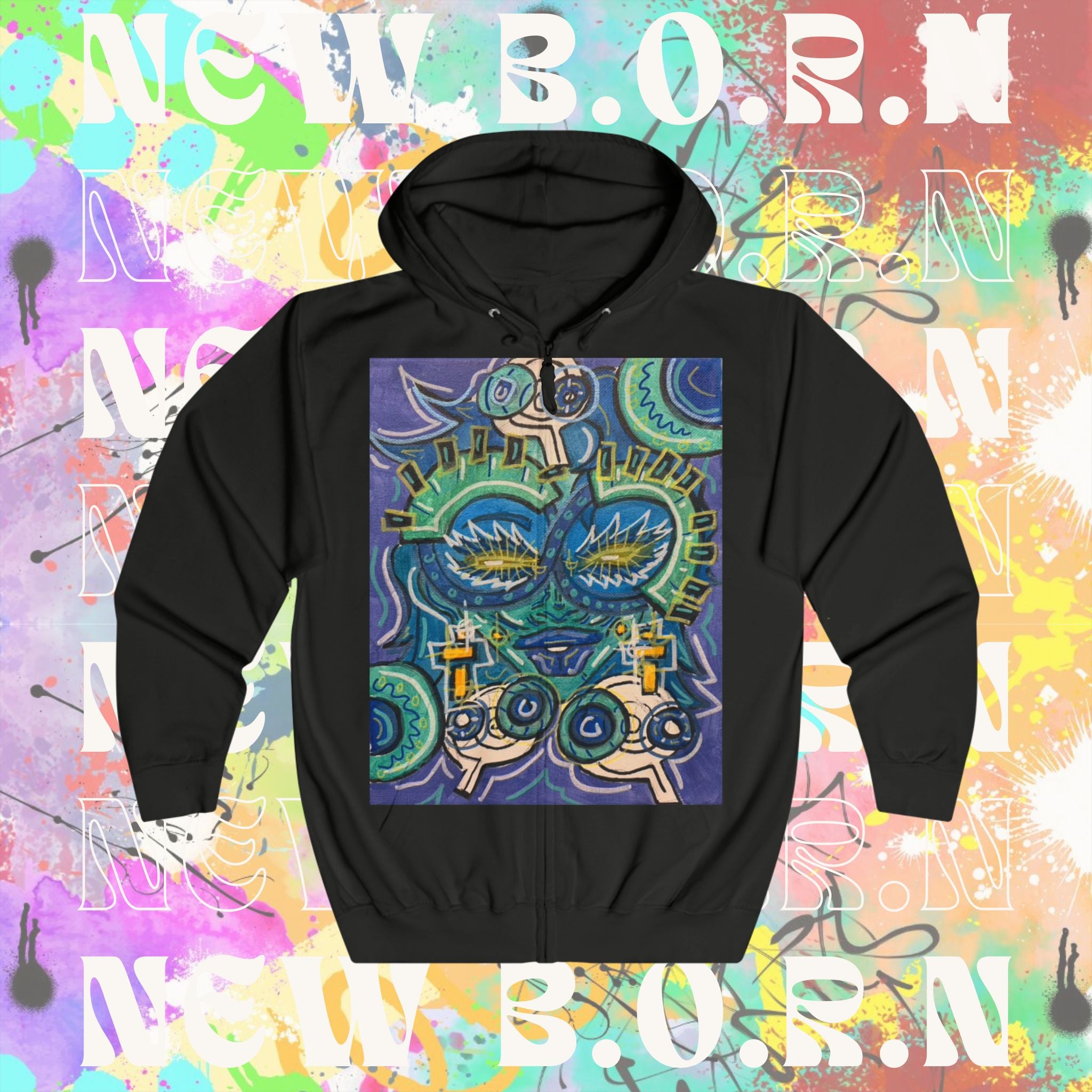 ZOLA NEW B.O.R.N THE MAKER Unisex Full Zip Hoodie