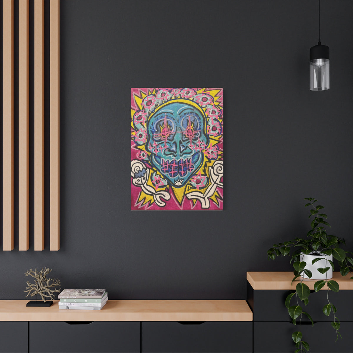 DEAD HEAD NEW B.O.R.N vertical Matte Canvas, Stretched.