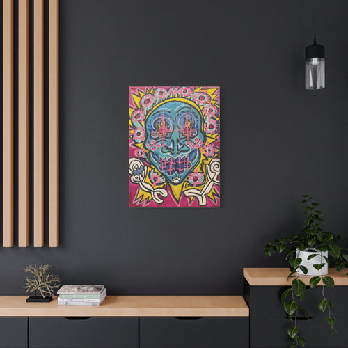 DEAD HEAD NEW B.O.R.N vertical Matte Canvas, Stretched.