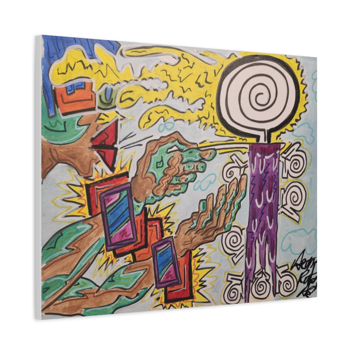THE MAKERS SPOON NEW B.O.R.N horizontal Matte Canvas, Stretched, 1.25"