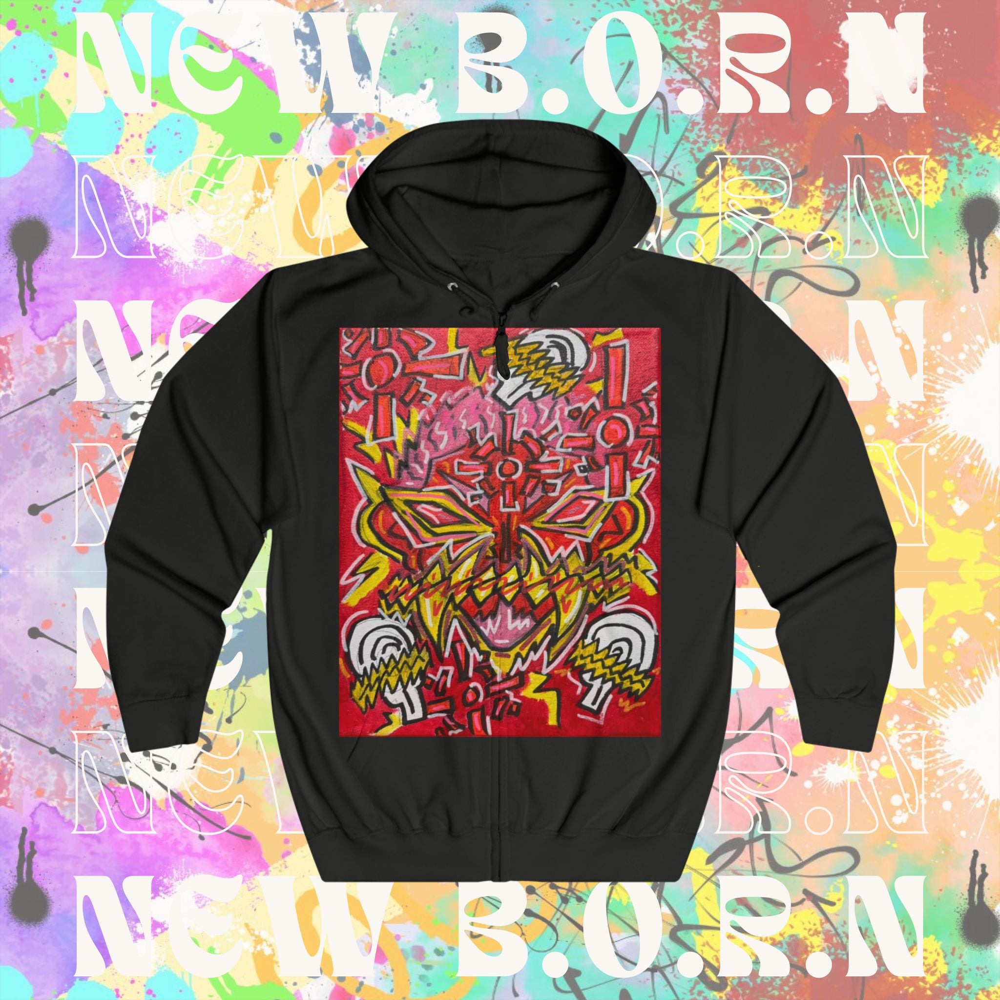 NORAA NEW B.O.R.N THE MAKER Unisex Full Zip Hoodie