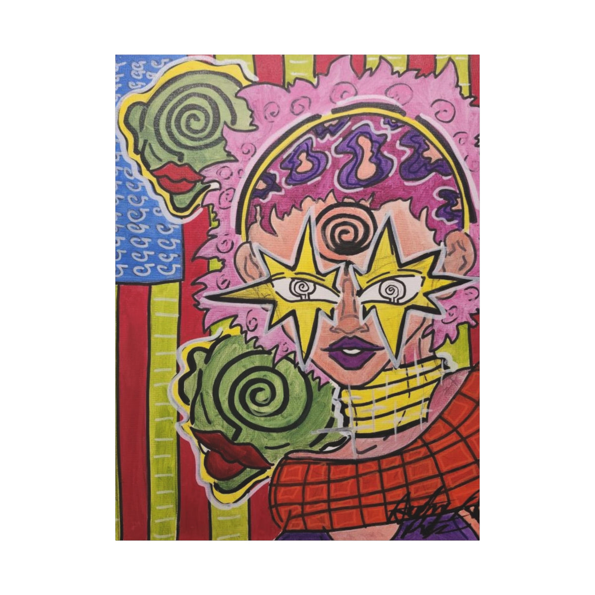 HERB EYES NEW B.O.R.N vertical Matte Canvas, Stretched, 1.25"
