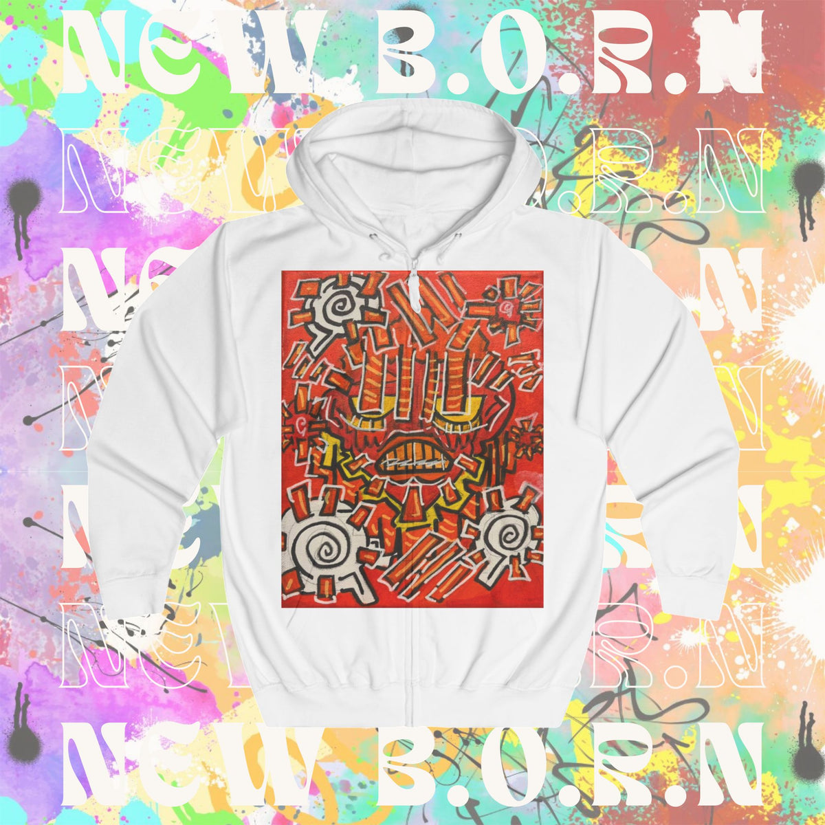 LOCK NEW B.O.R.N THE MAKER Unisex Full Zip Hoodie