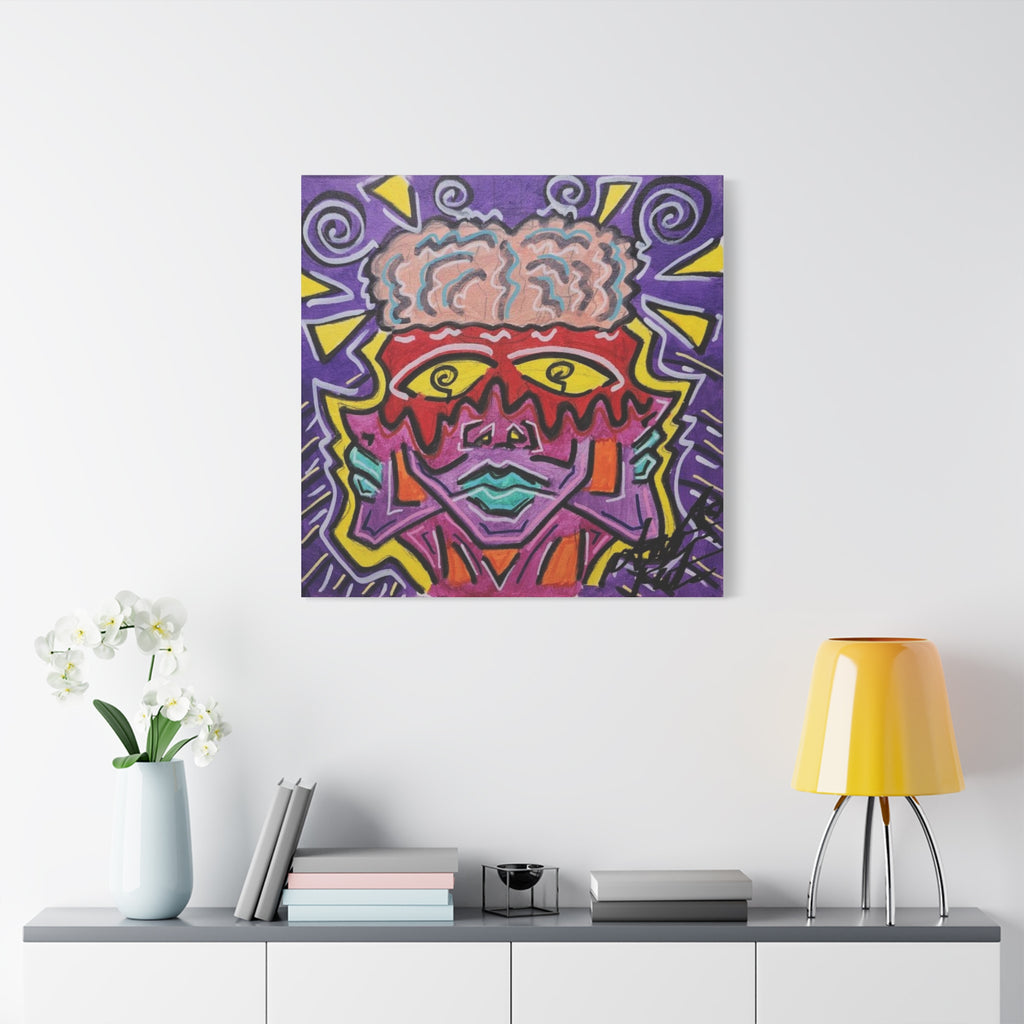 THE BRAIN NEW B.O.R.N square Matte Canvas, Stretched.