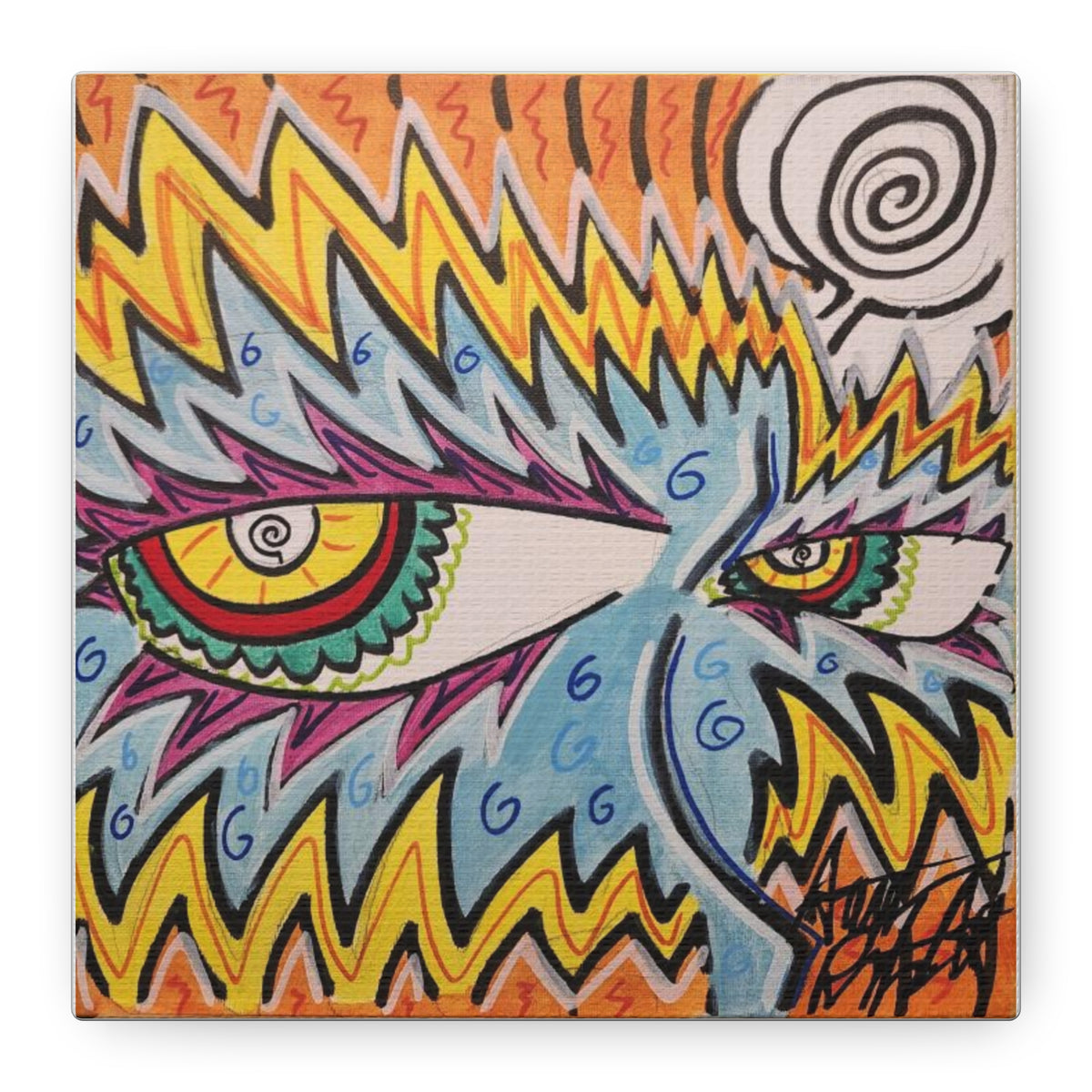 EYES NEW B.O.R.N square Matte Canvas, Stretched.