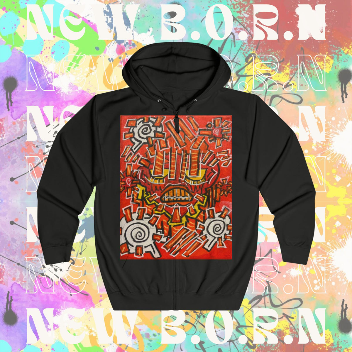 LOCK NEW B.O.R.N THE MAKER Unisex Full Zip Hoodie