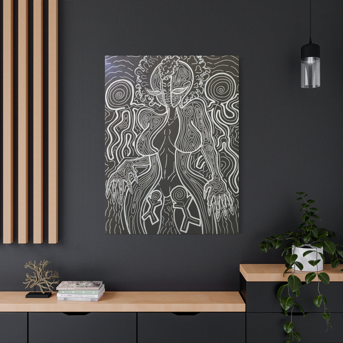 THE HEAT NEW B.O.R.N IN vertical Matte Canvas, Stretched.