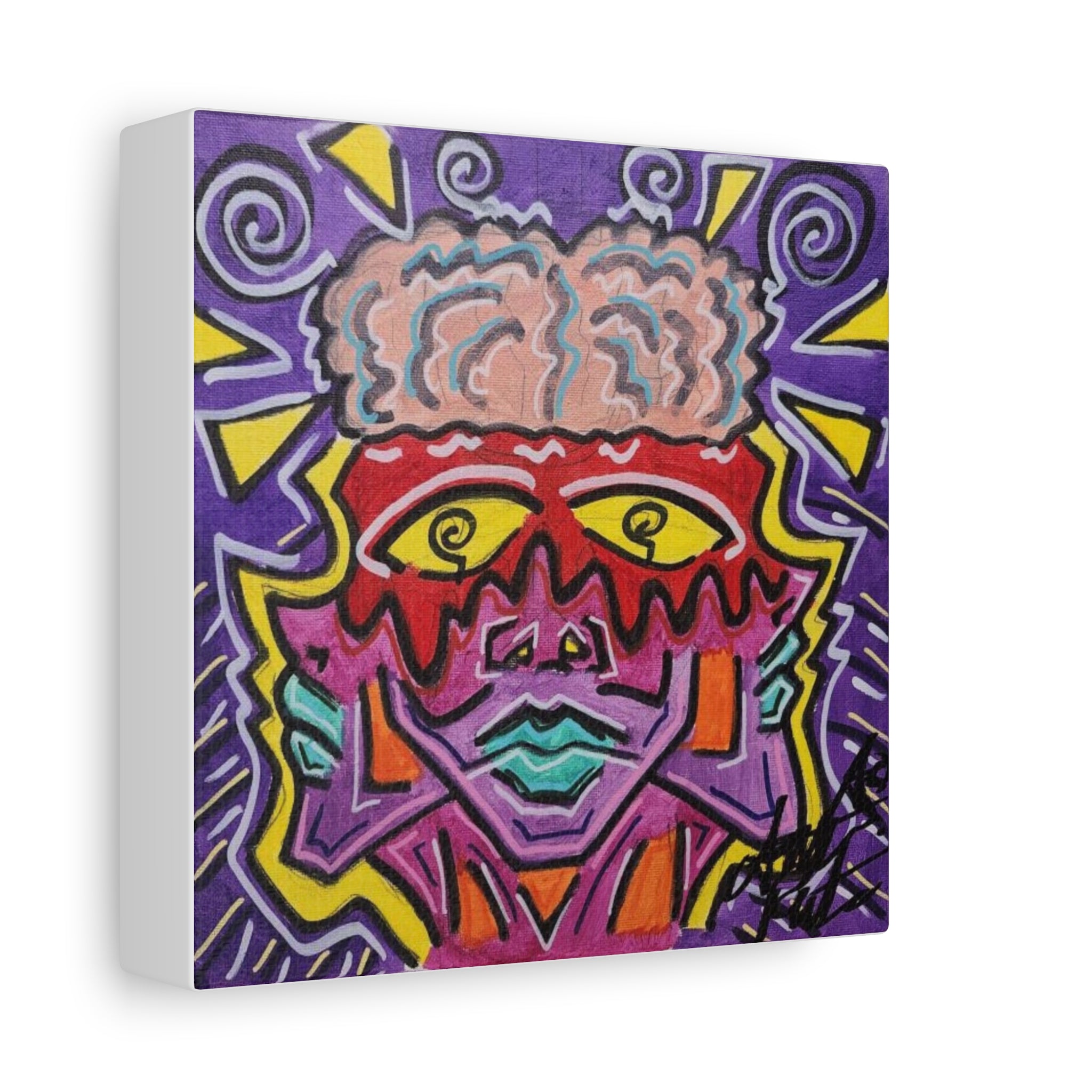 THE BRAIN NEW B.O.R.N square Matte Canvas, Stretched.