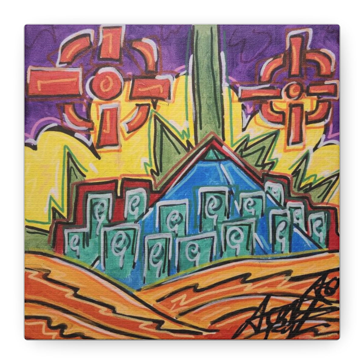 Copy of NEW B.O.R.N square Matte Canvas, Stretched, 1.25"