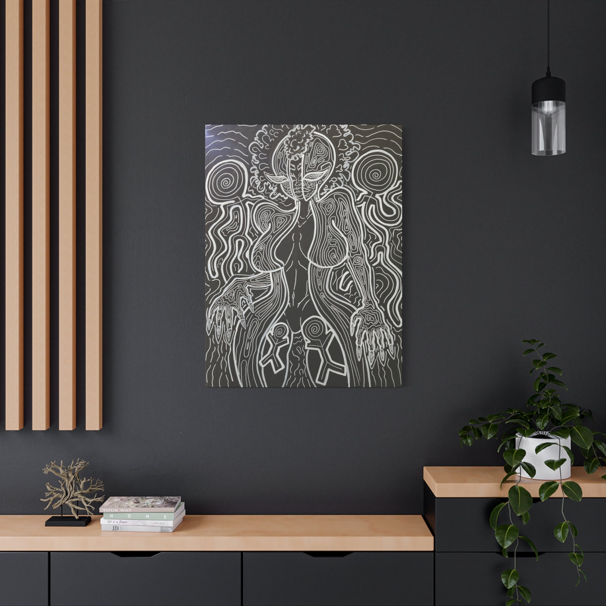 THE HEAT NEW B.O.R.N IN vertical Matte Canvas, Stretched.