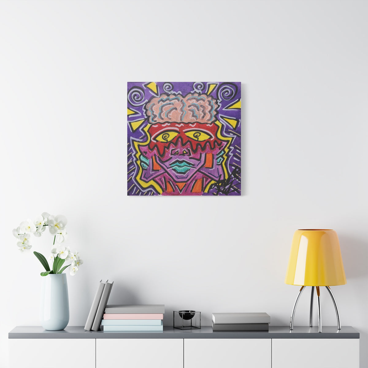 THE BRAIN NEW B.O.R.N square Matte Canvas, Stretched.