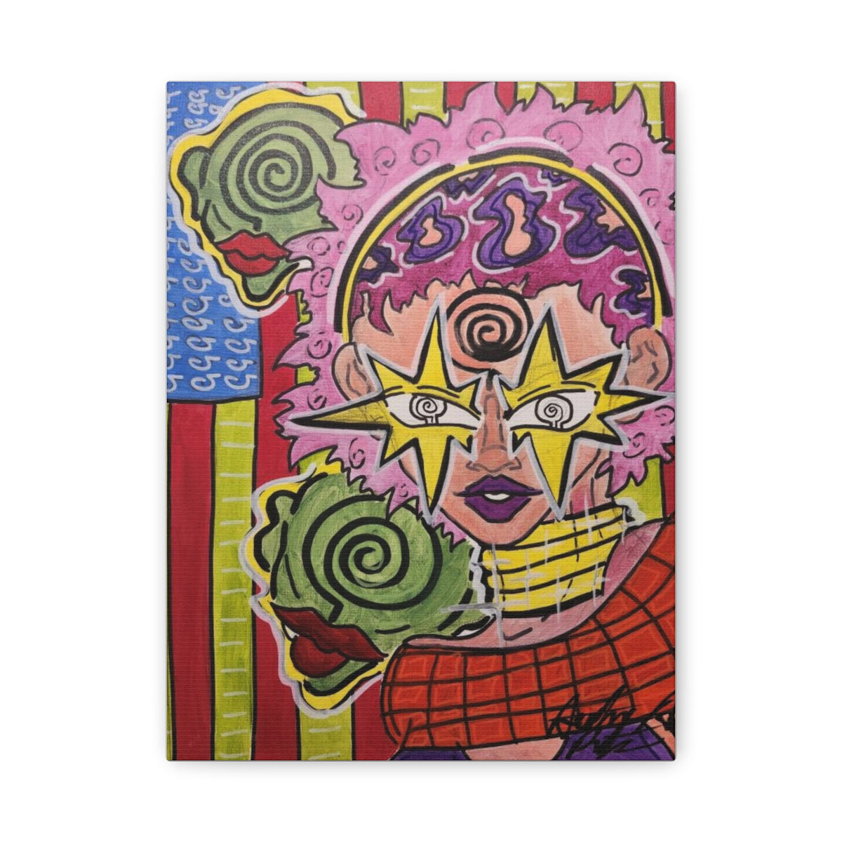 HERB EYES NEW B.O.R.N vertical Matte Canvas, Stretched, 1.25"