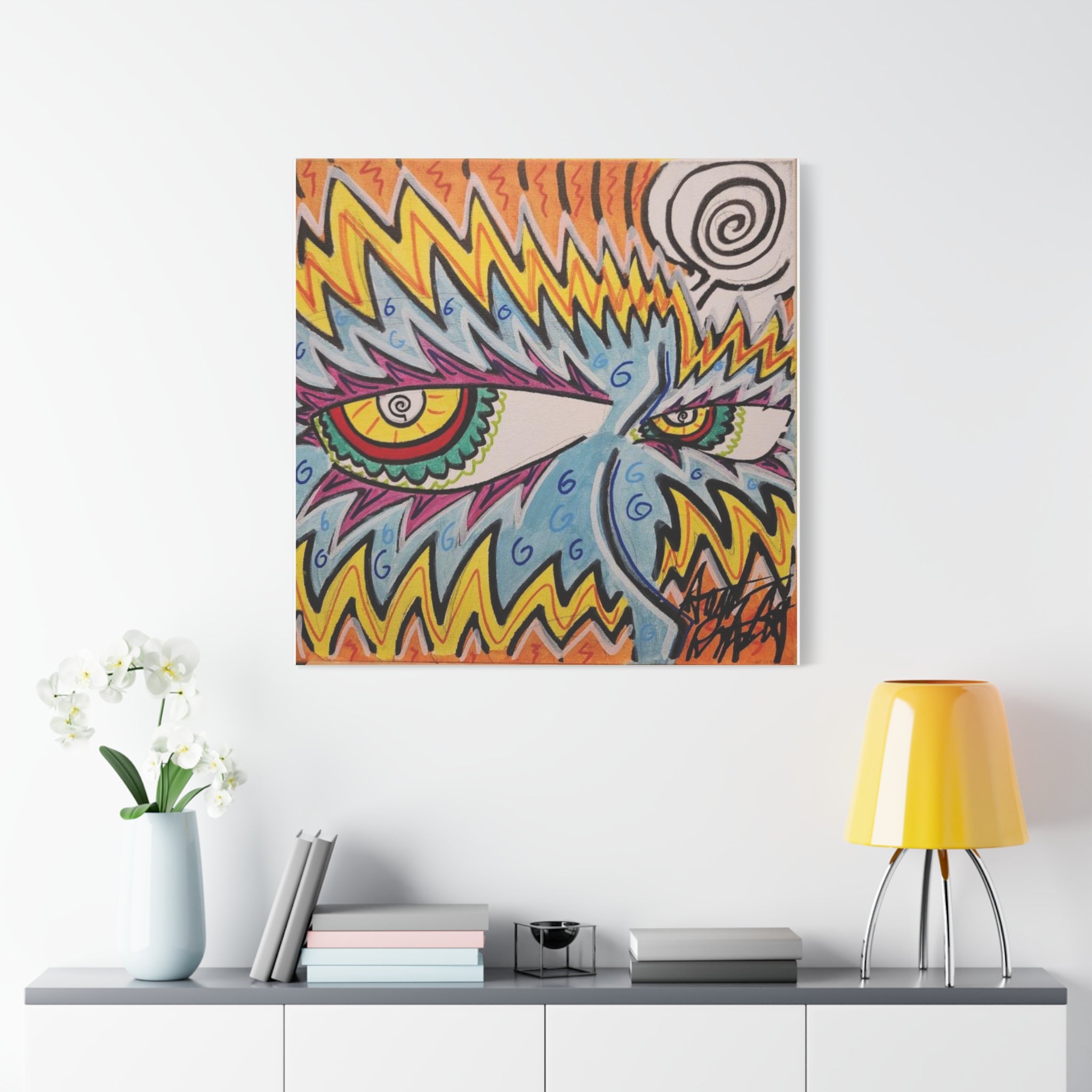 EYES NEW B.O.R.N square Matte Canvas, Stretched.