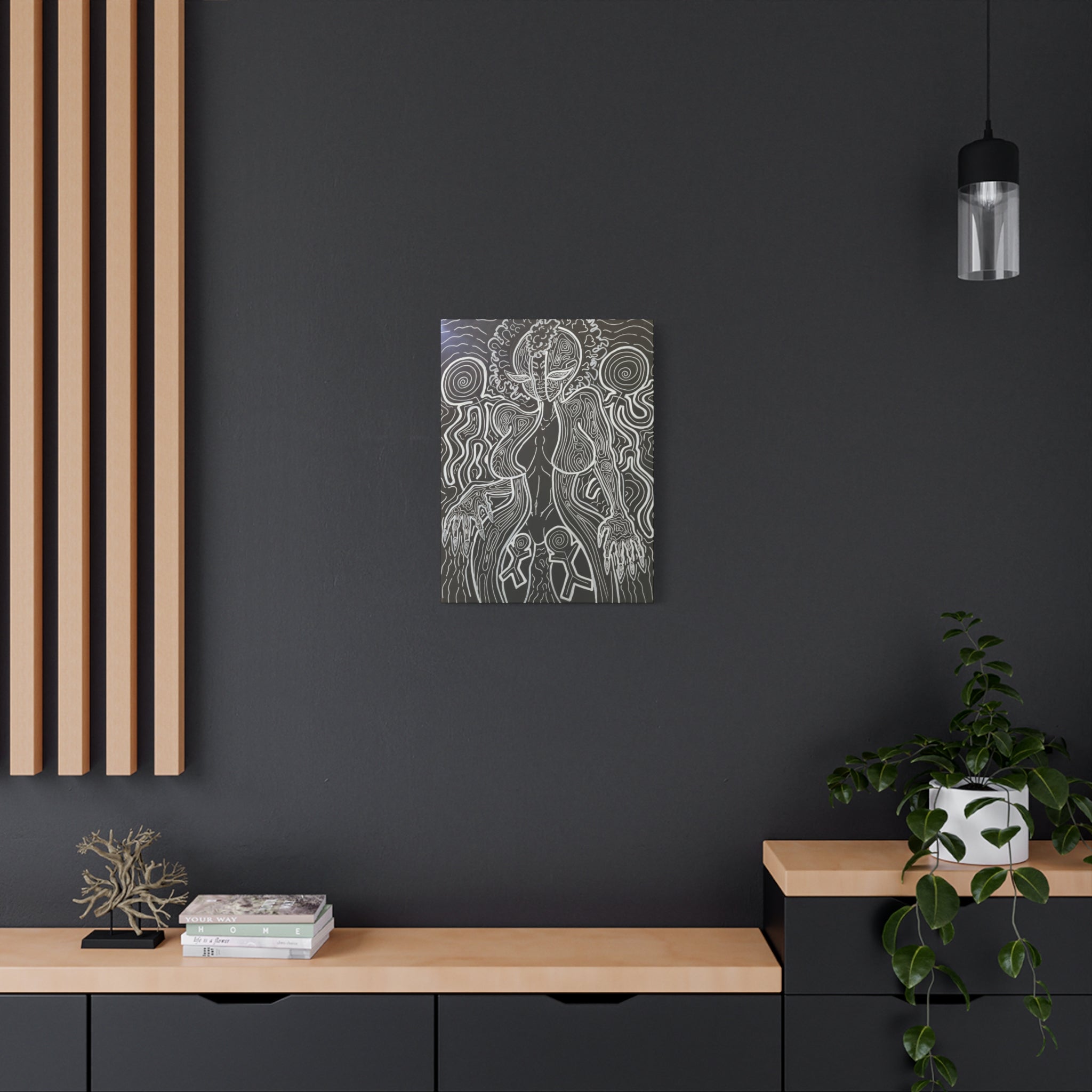 THE HEAT NEW B.O.R.N IN vertical Matte Canvas, Stretched.