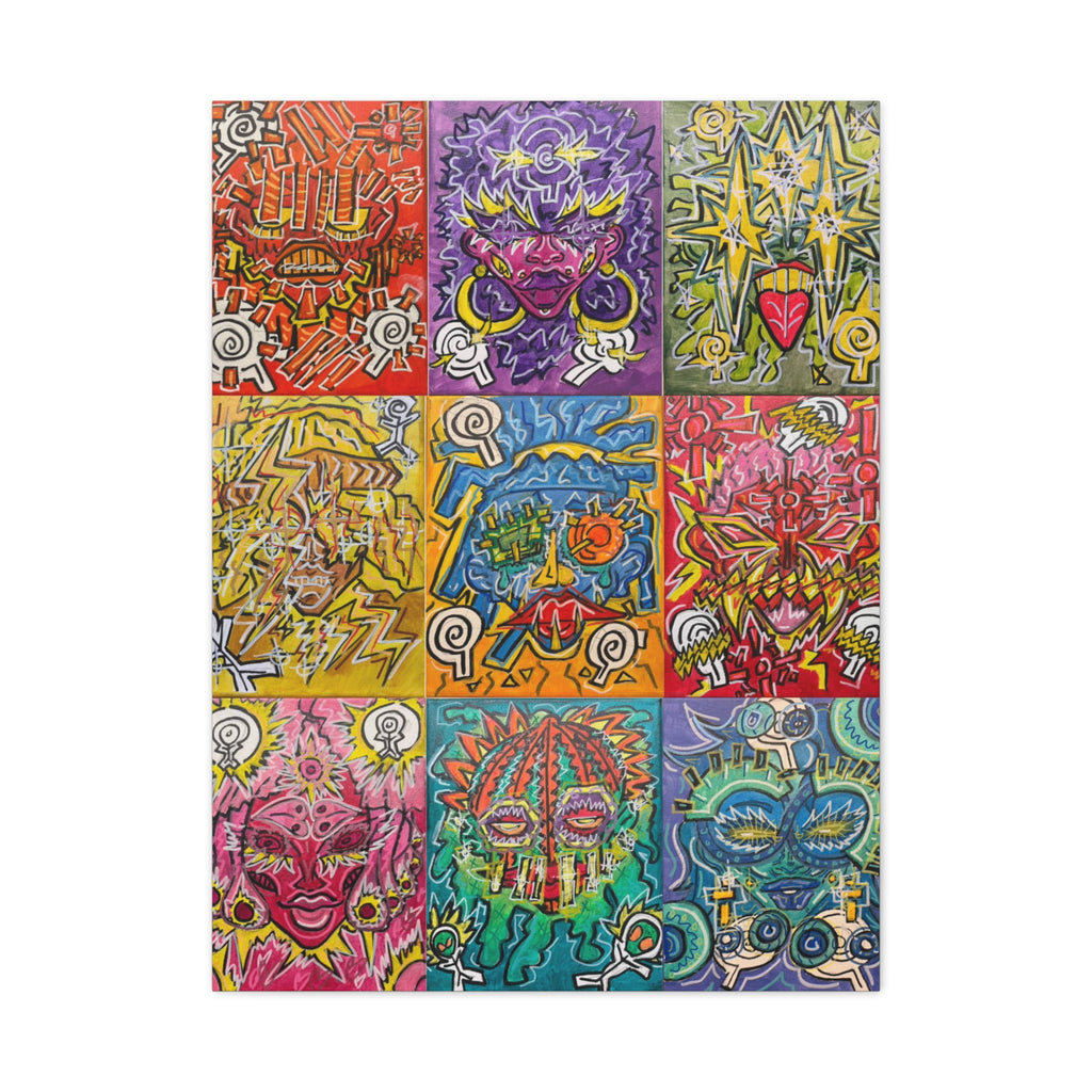 FACE TO FACE NEW B.O.R.N, vertical Matte Canvas, Stretched.