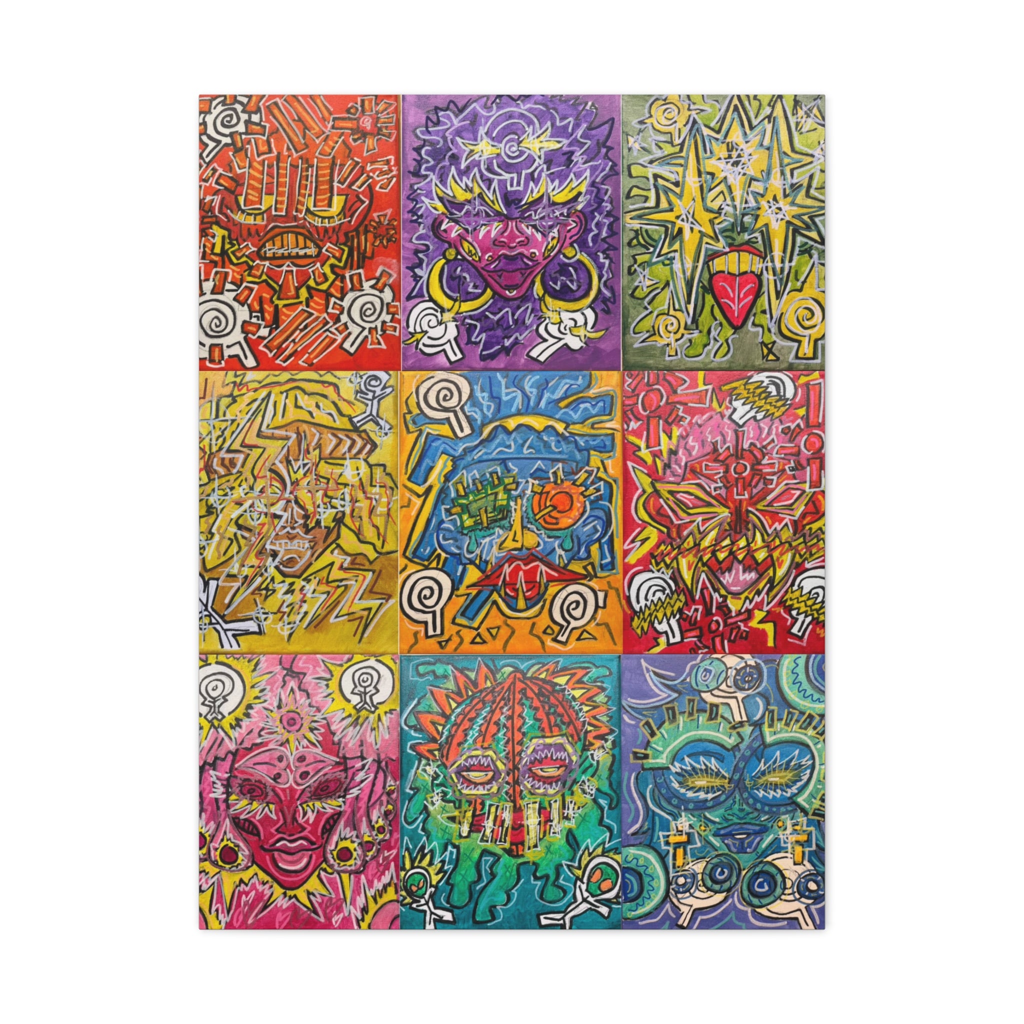 FACE TO FACE NEW B.O.R.N, vertical Matte Canvas, Stretched.