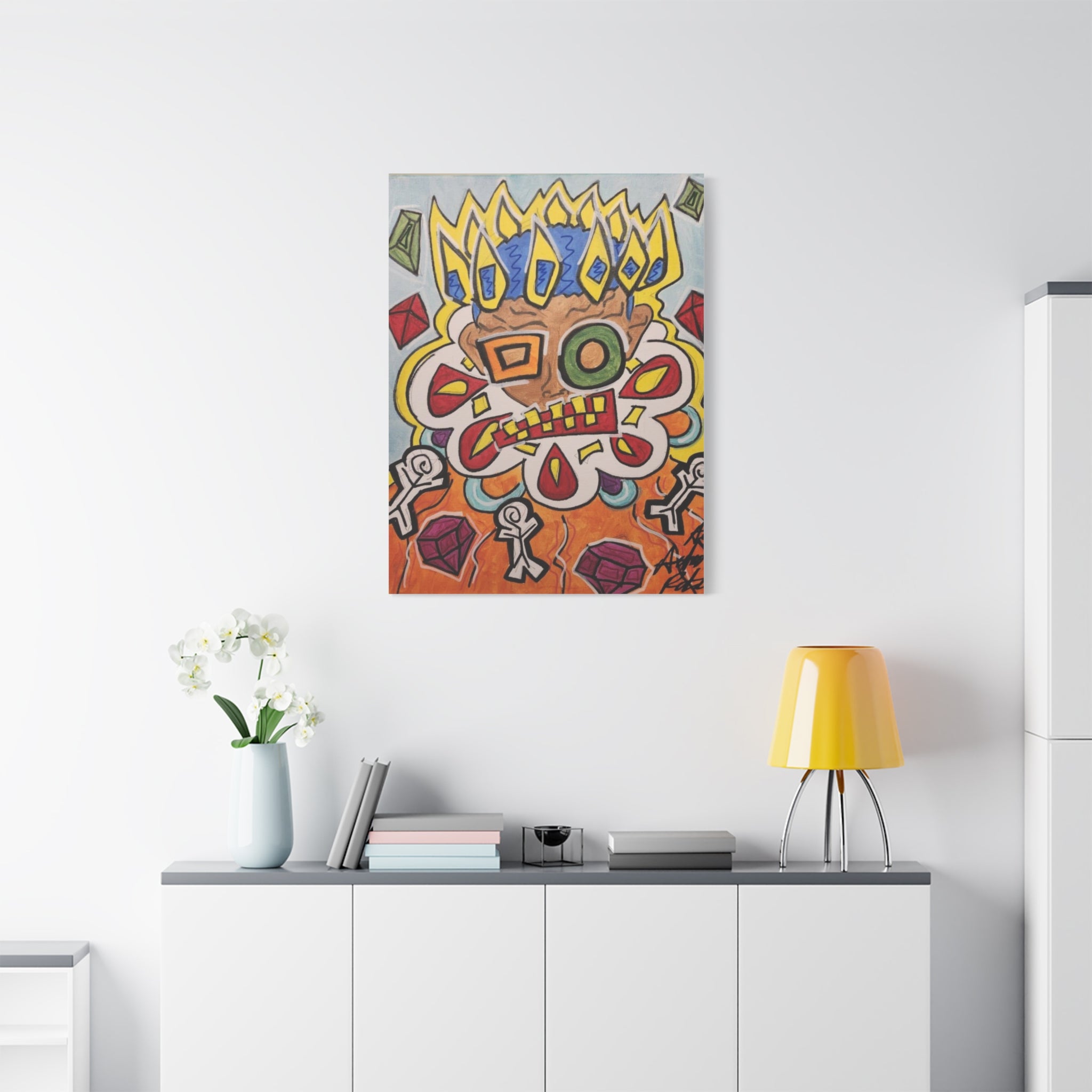 KING NEW B.O.R.N vertical Matte Canvas, Stretched.