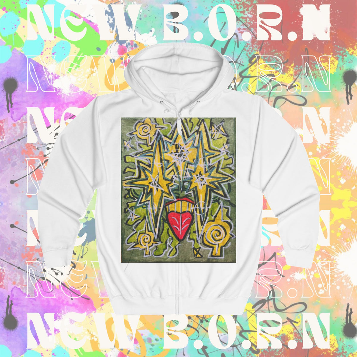 HIM NEW B.O.R.N THE MAKER Unisex Full Zip Hoodie