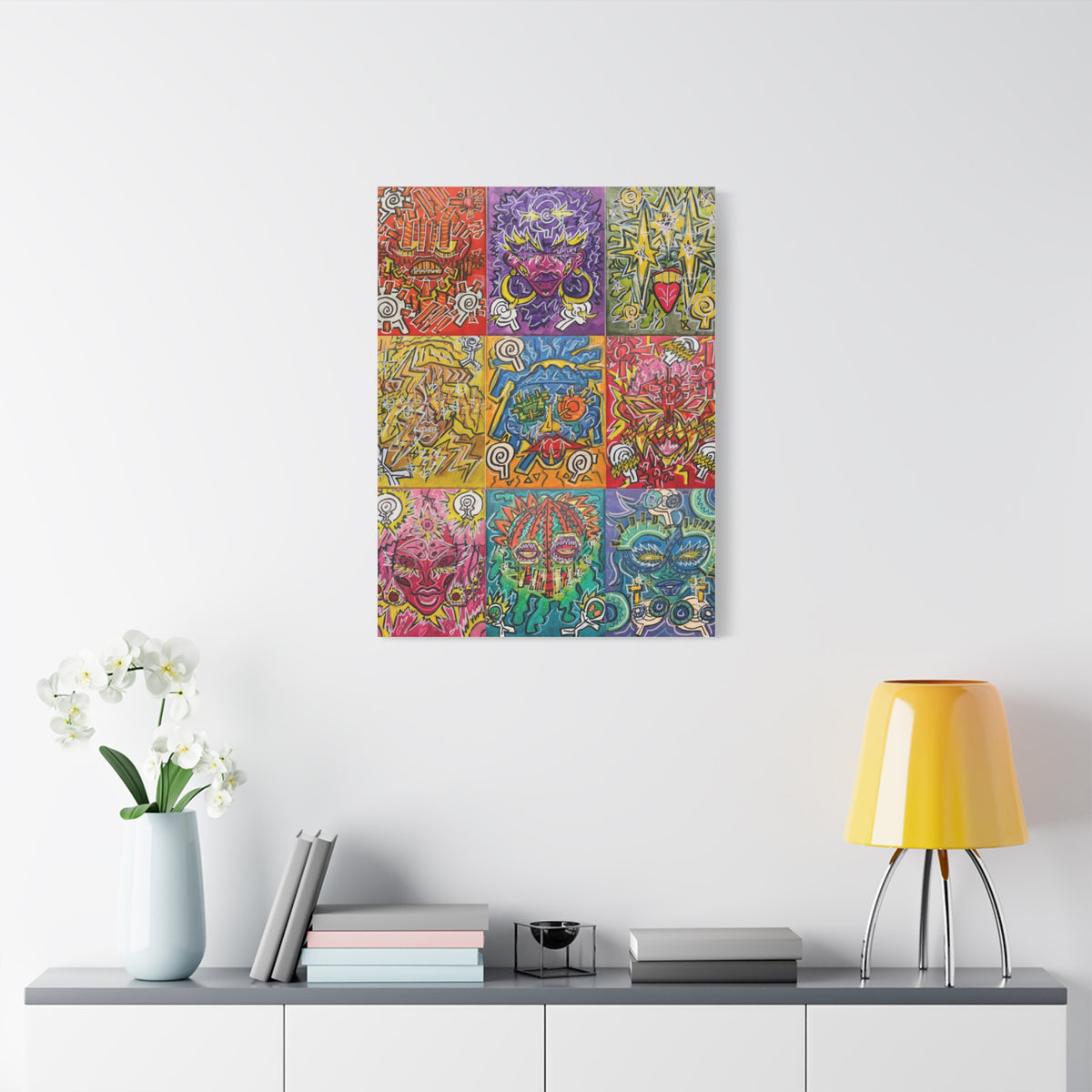 FACE TO FACE NEW B.O.R.N, vertical Matte Canvas, Stretched.