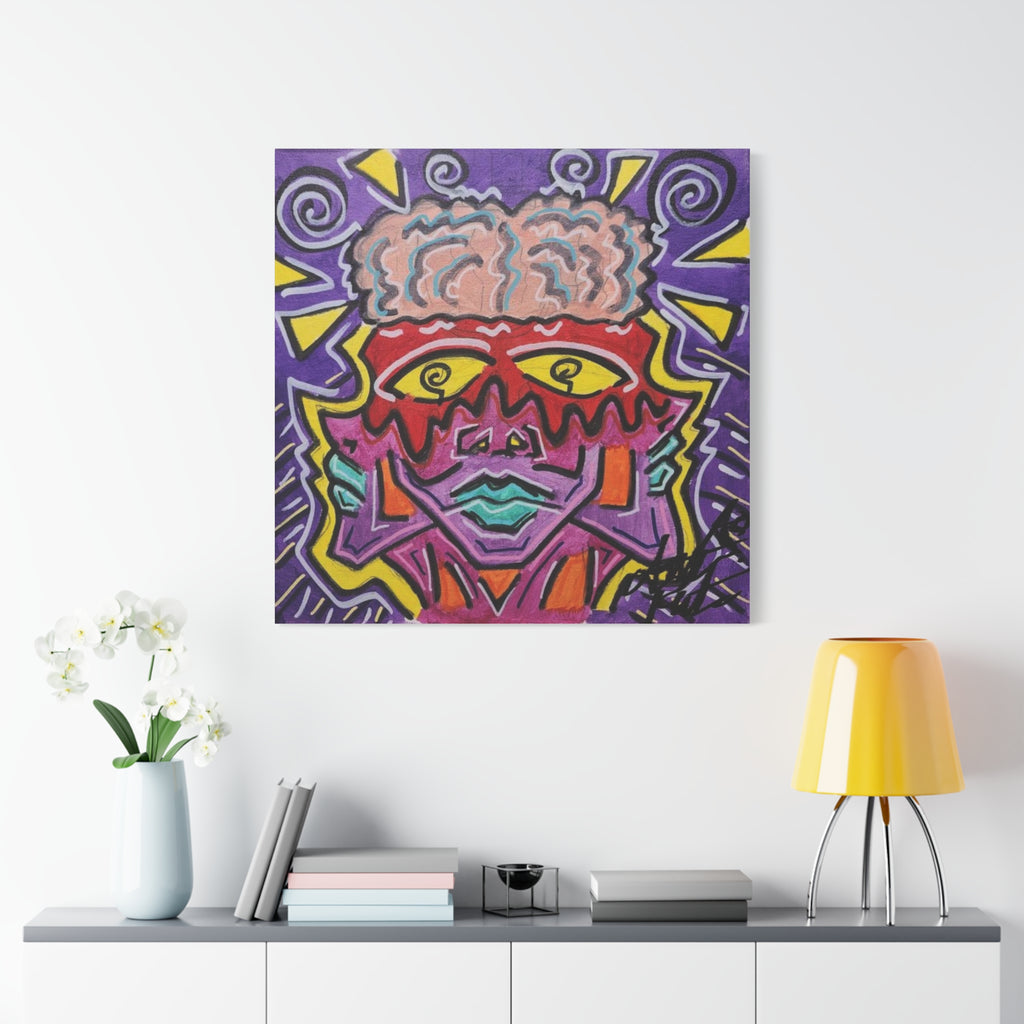 THE BRAIN NEW B.O.R.N square Matte Canvas, Stretched.