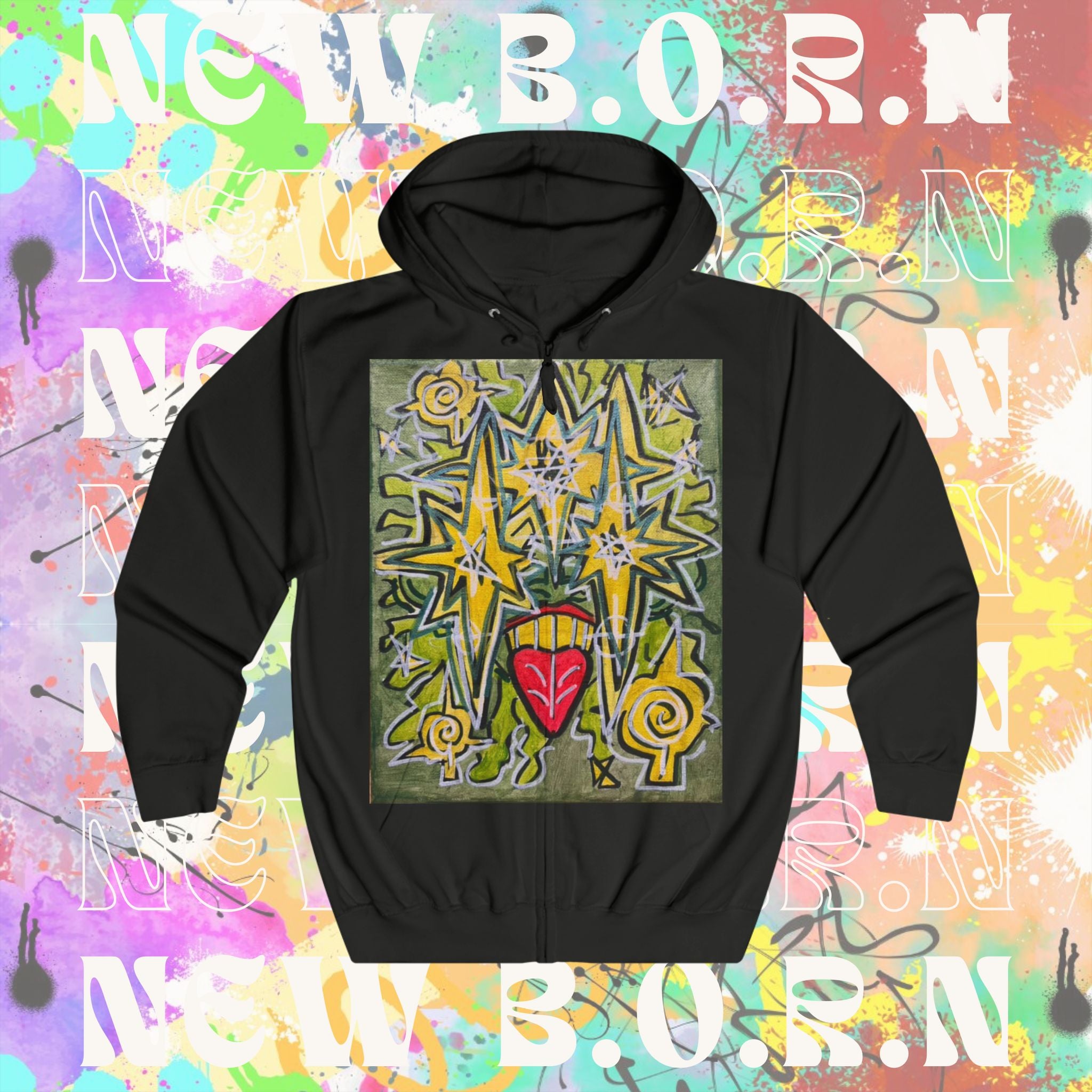 HIM NEW B.O.R.N THE MAKER Unisex Full Zip Hoodie