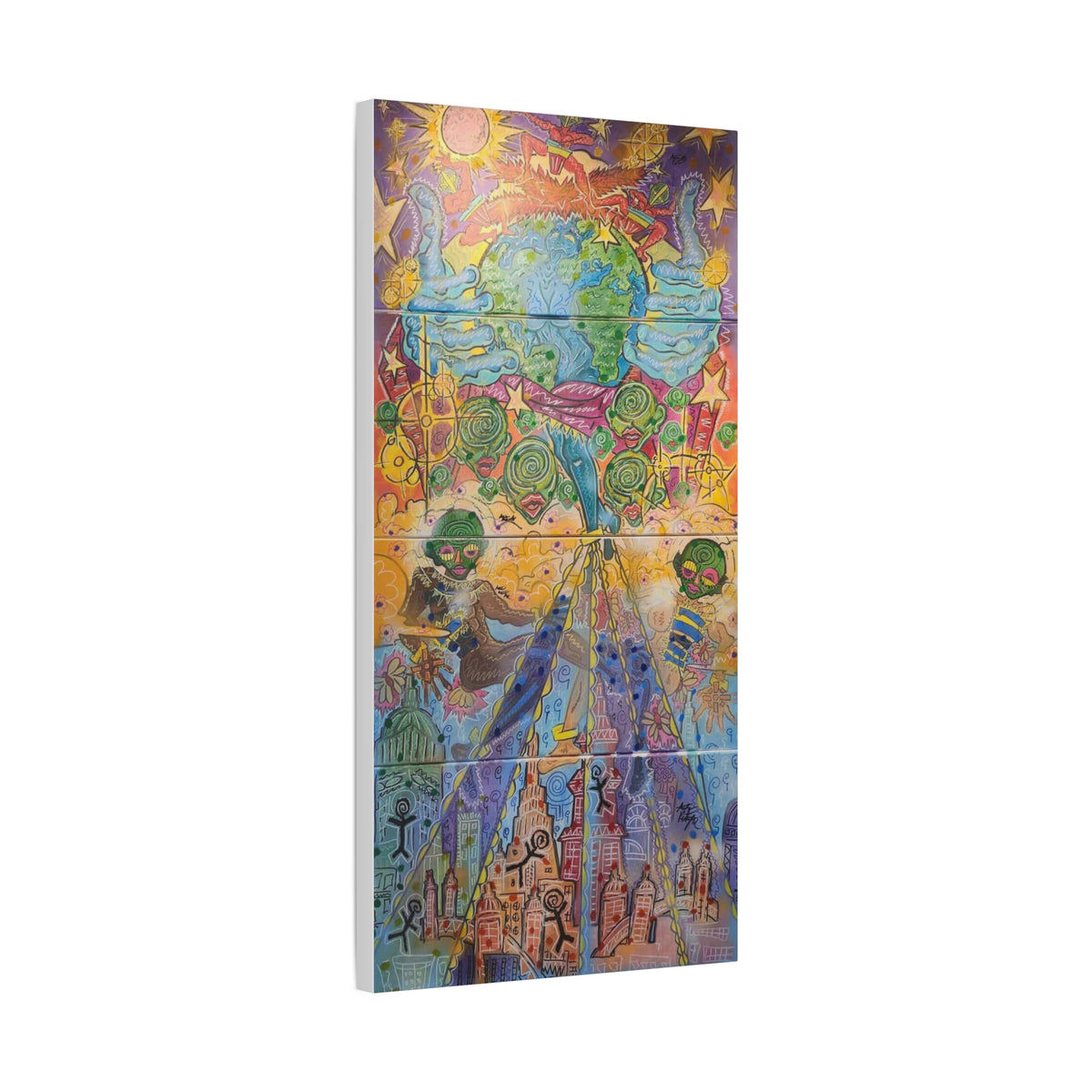 EARTHBOUND NEW B.O.R.N vertical Matte Canvas, Stretched.