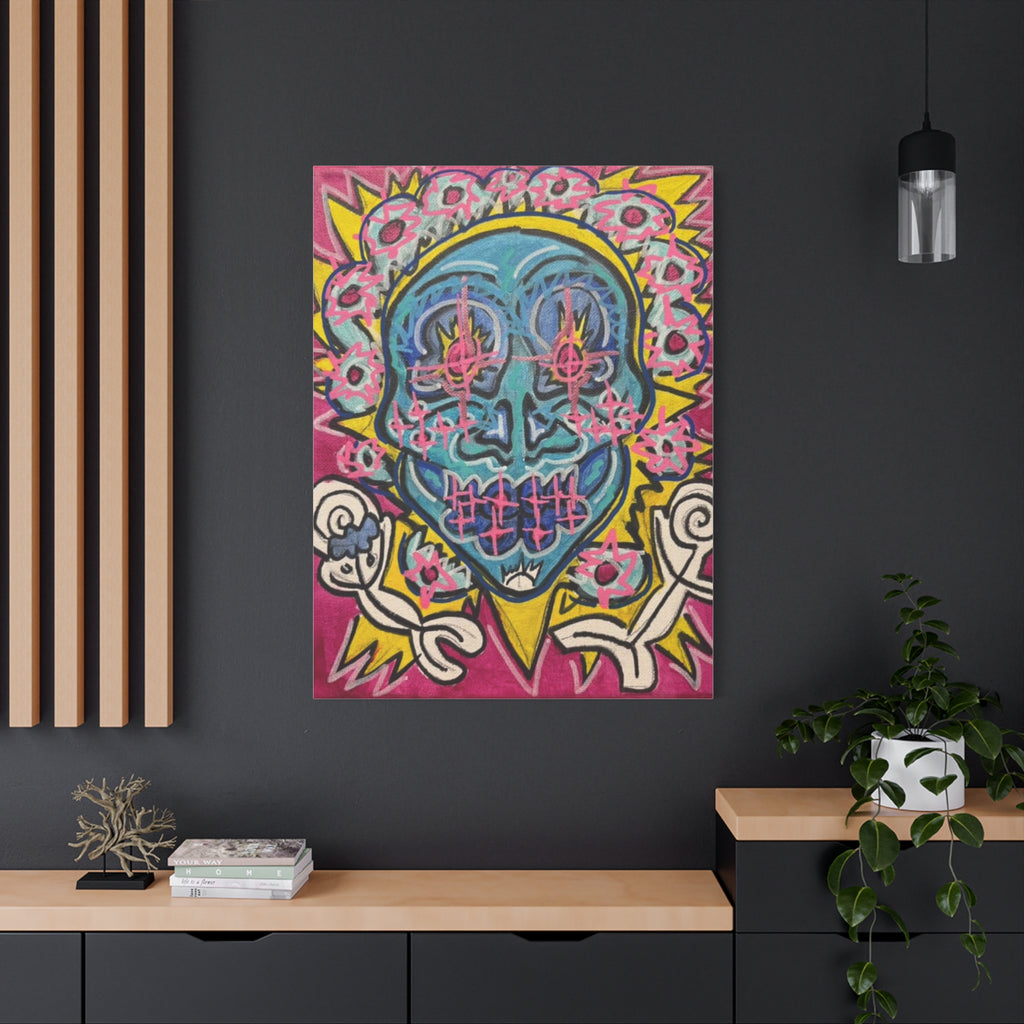 DEAD HEAD NEW B.O.R.N vertical Matte Canvas, Stretched.