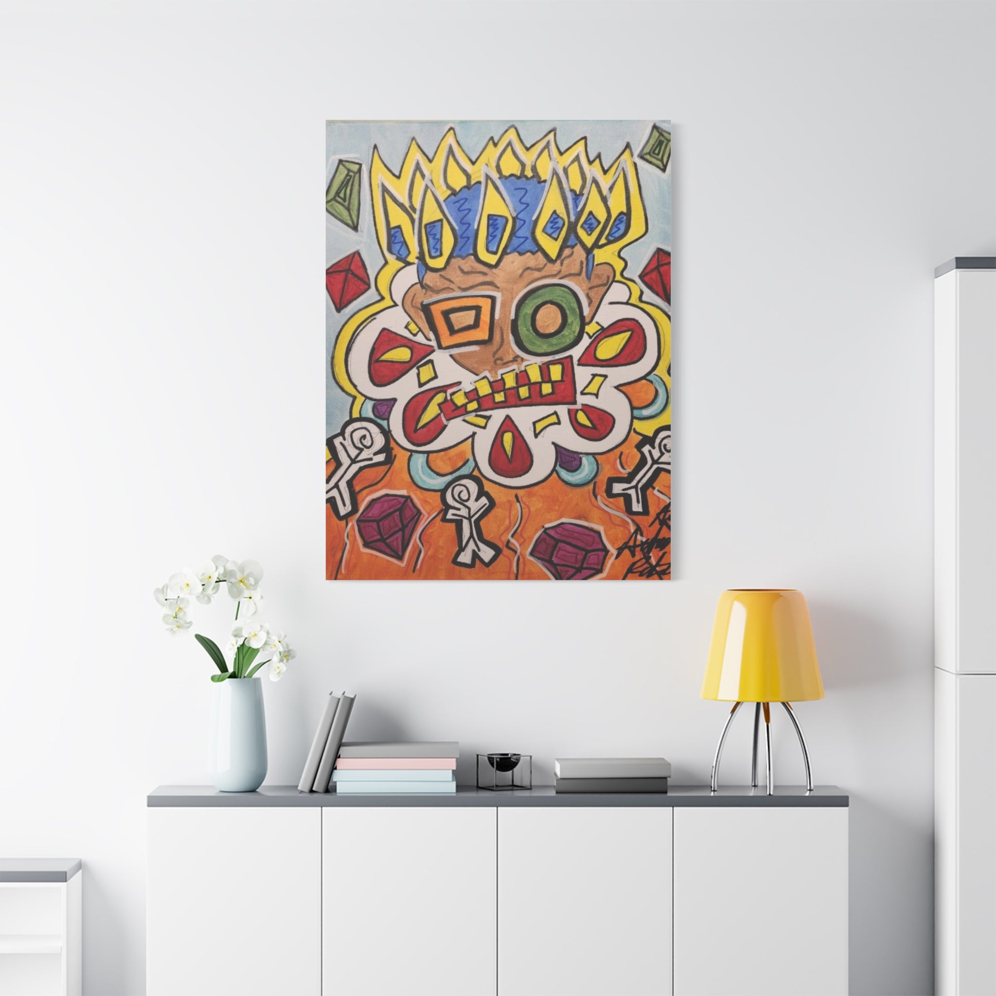KING NEW B.O.R.N vertical Matte Canvas, Stretched.