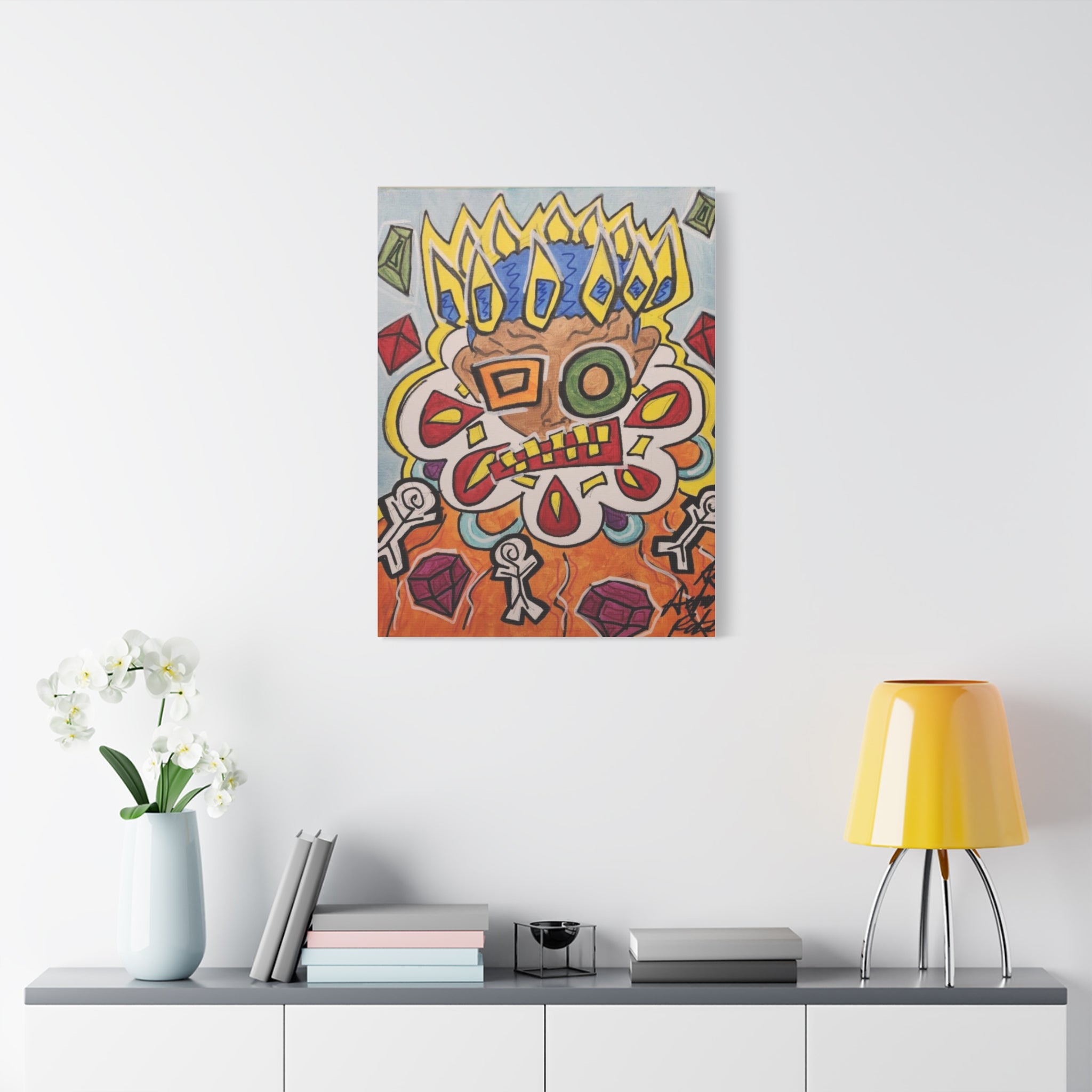KING NEW B.O.R.N vertical Matte Canvas, Stretched.