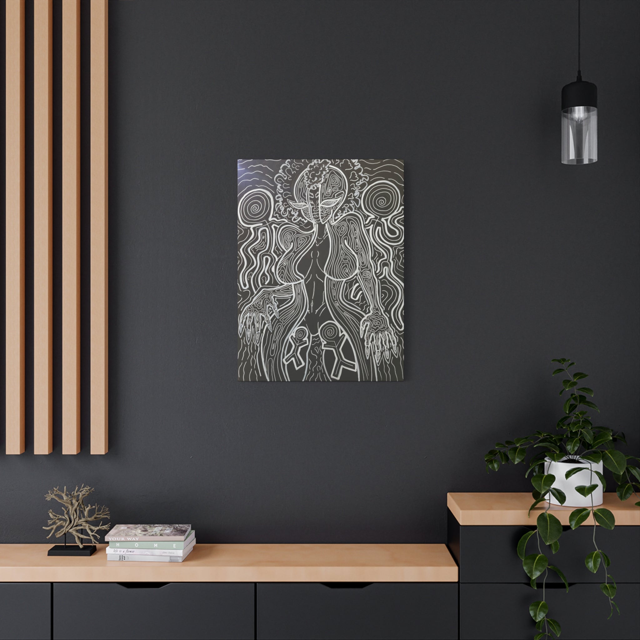 THE HEAT NEW B.O.R.N IN vertical Matte Canvas, Stretched.