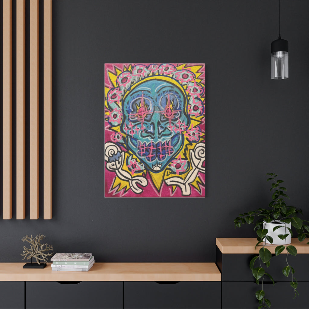 DEAD HEAD NEW B.O.R.N vertical Matte Canvas, Stretched.