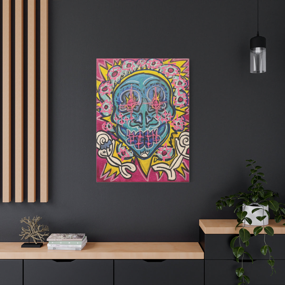 DEAD HEAD NEW B.O.R.N vertical Matte Canvas, Stretched.