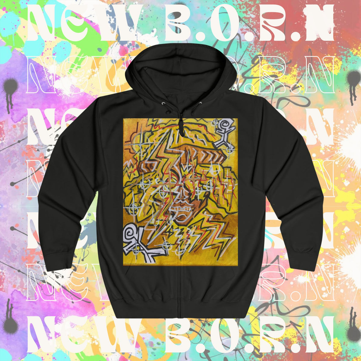 JOY NEW B.O.R.N THE MAKER Unisex Full Zip Hoodie
