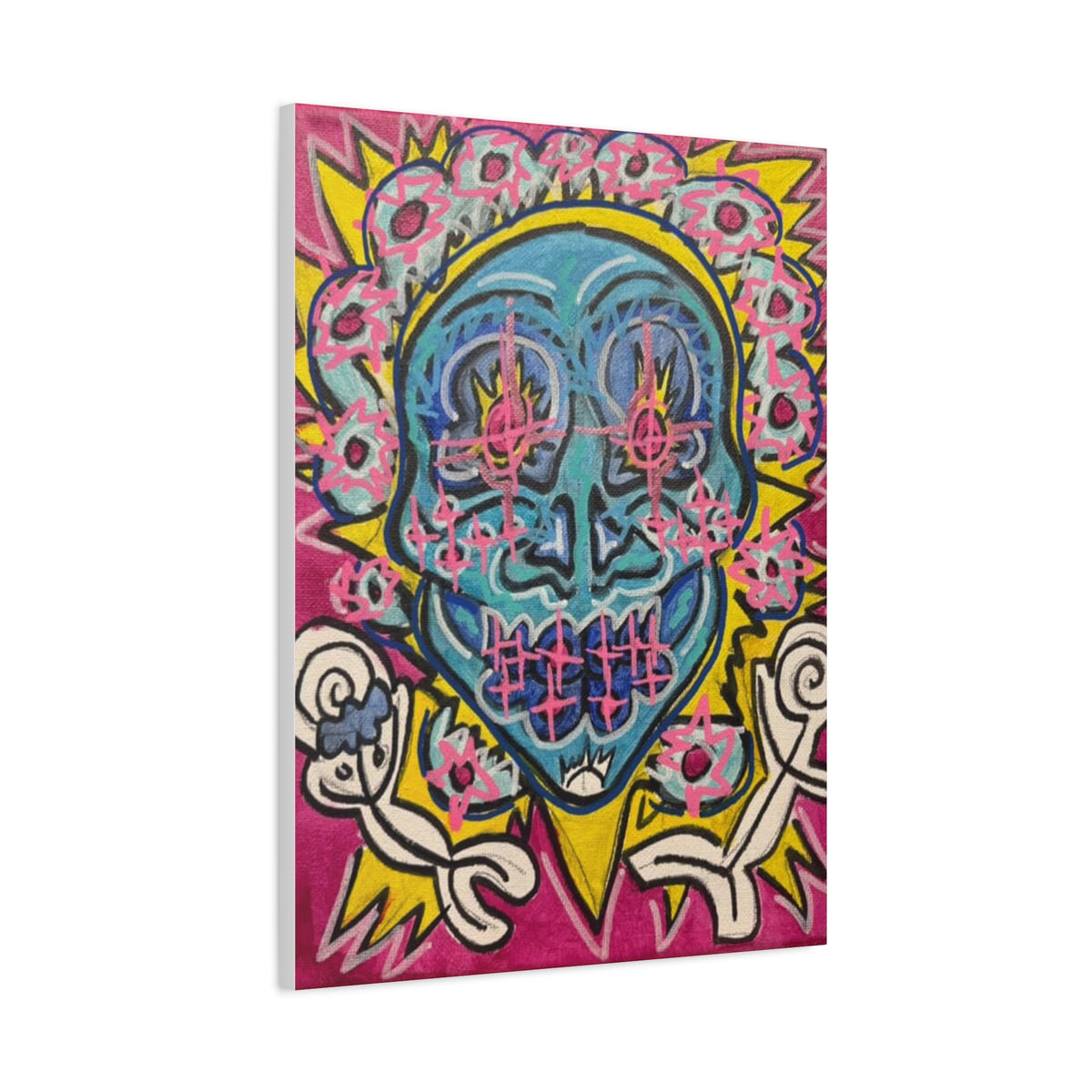 DEAD HEAD NEW B.O.R.N vertical Matte Canvas, Stretched.