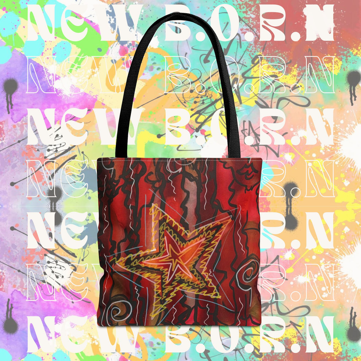 RED STARE NEW B.O.R.N Tote Bag