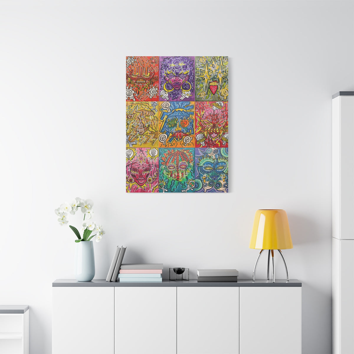 FACE TO FACE NEW B.O.R.N, vertical Matte Canvas, Stretched.